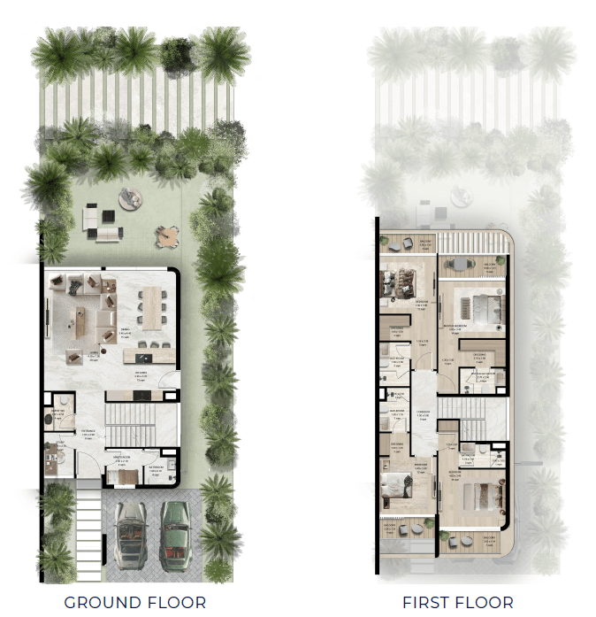 Rove Home Meydan Horizon floor plan 2 - luxury apartment layout images and PDF download