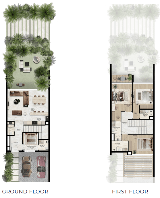 Rove Home Meydan Horizon floor plan 1 - luxury apartment layout images and PDF download